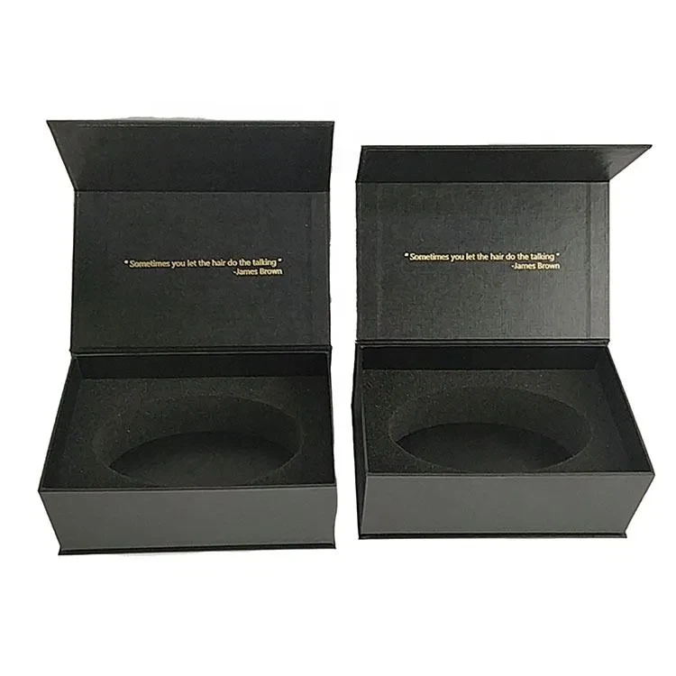 Tukkumyynti ylellinen caja de regalon sulkeminen taitettava musta taitettava pakkaus pahvi magneettinen lahjapakkaus